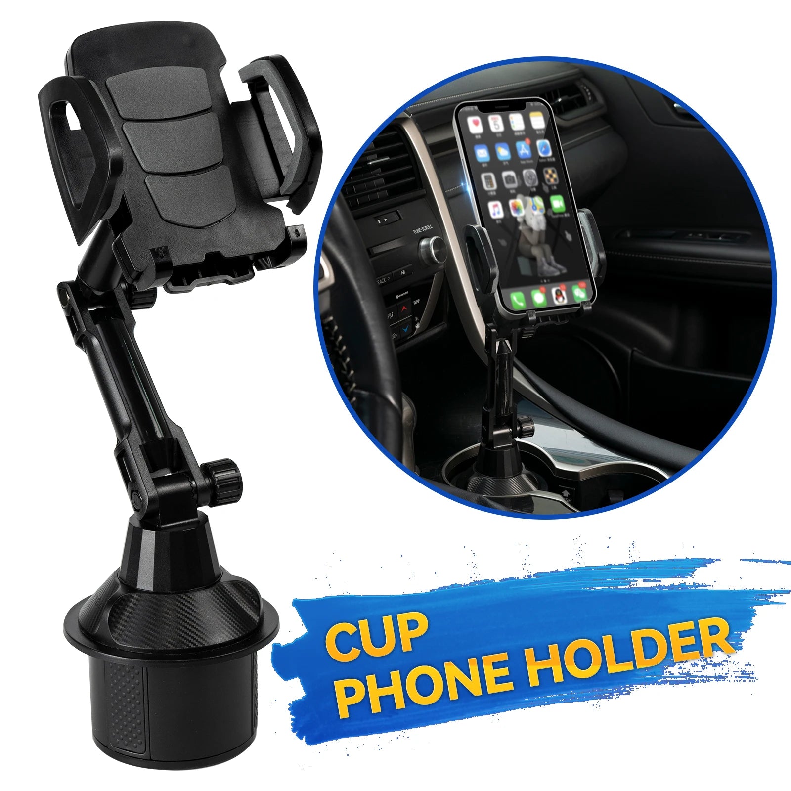 Universal 360° Car Cell Phone Stand Cup Holder