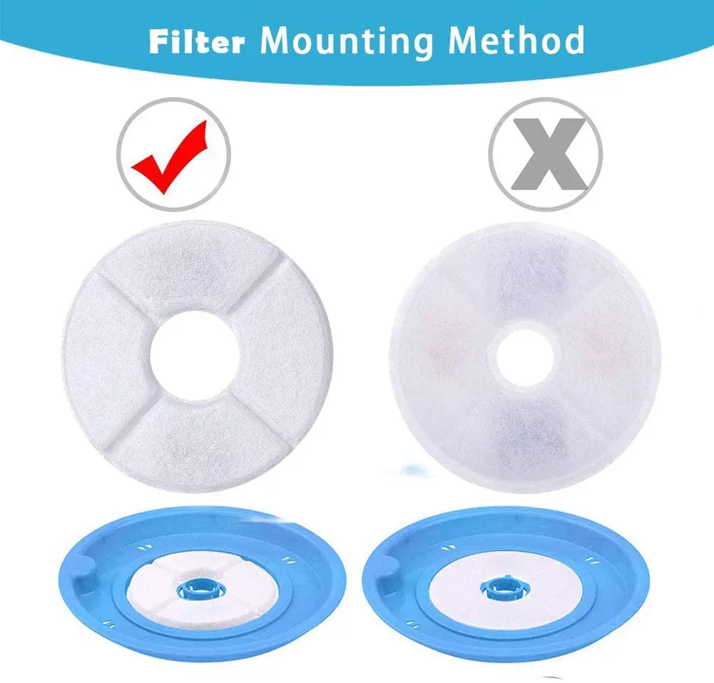 12Pcs Cat Water Fountain Activated Carbon Replacement Filter For 1.6L Automatic Pet Cat Water Fountain Dog Water Dispenser