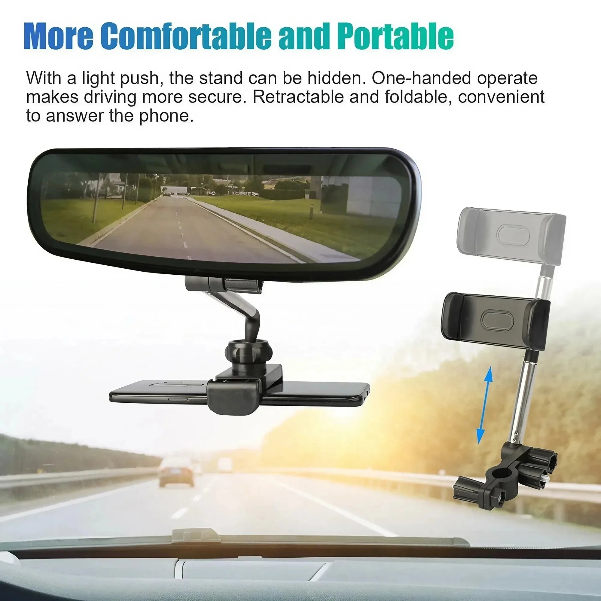 Universal 360° Car Rearview Mirror Phone Mount