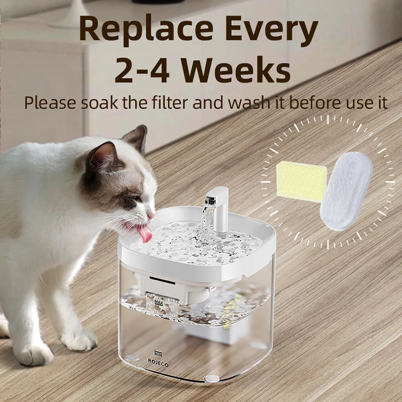 ROJECO Water Fountain Replaceable Filter Only for Transparent Cat Water Fountain for Cats Drinkers Pet Dog Water Purifier Filter