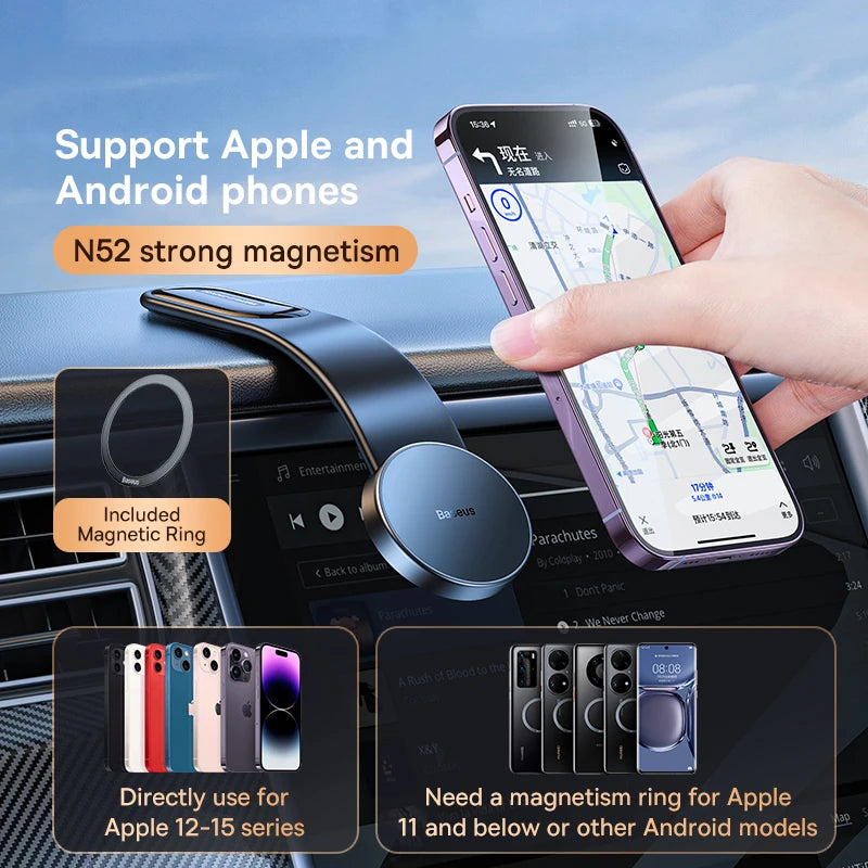 Baseus Magnetic Car Mobile Phone iPhone Holder for iPhone 13 14 15