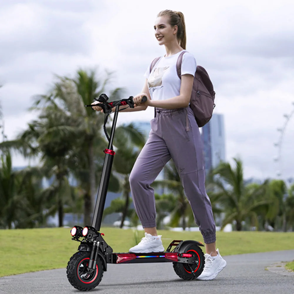 Electric Kick Scooter with Seat for Heavy Adults,1200W Motor,28MPH,Range 35Miles,Foldable