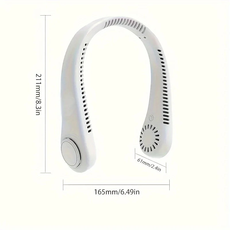 Portable Rechargeable Hands Free Bladeless Hanging Neck Fan