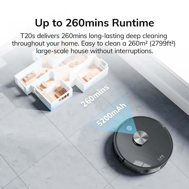 Robot Vacuum Cleaner,5000 Pa,Auto Empty Dock 60 Days Hands off