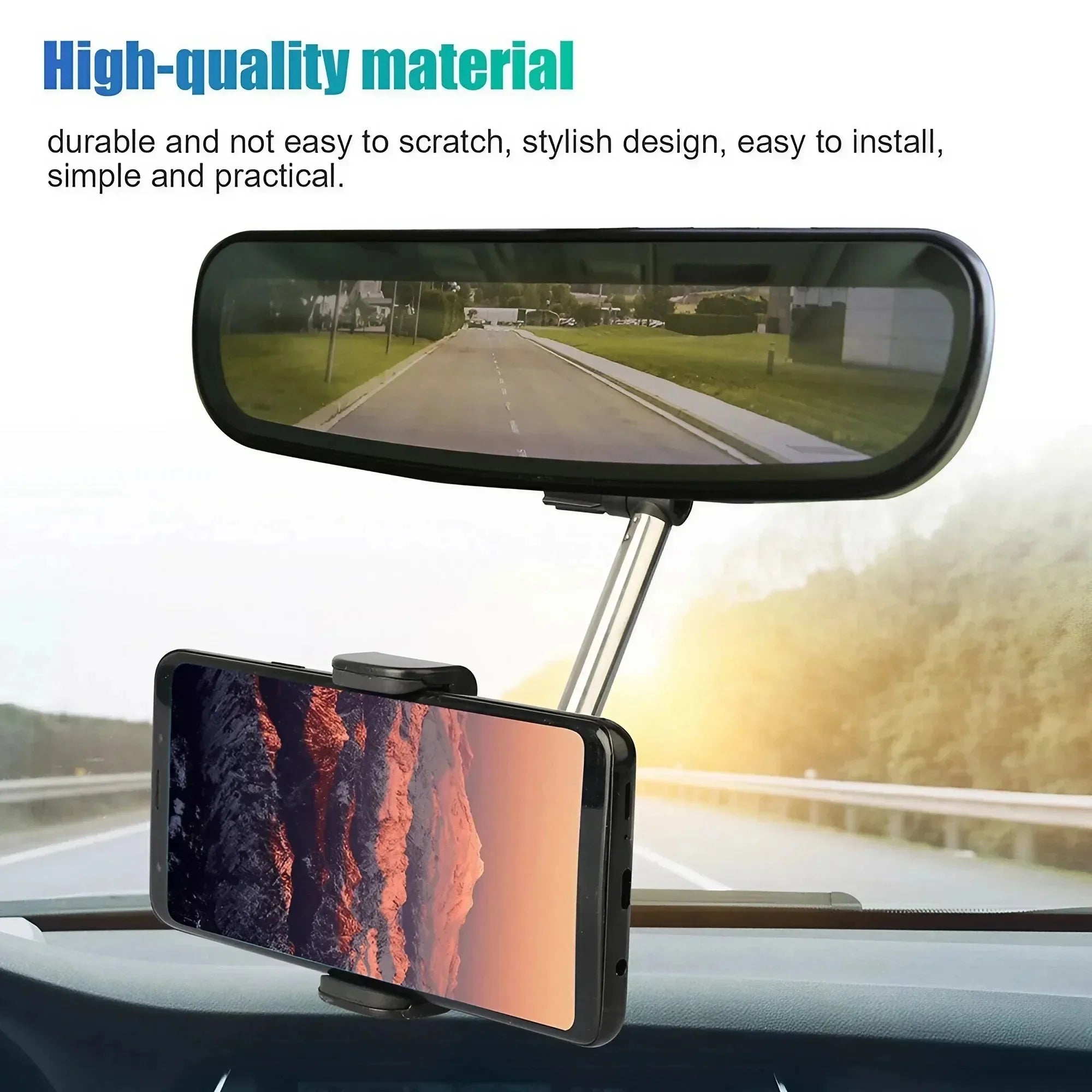 Universal 360° Car Rearview Mirror Phone Mount