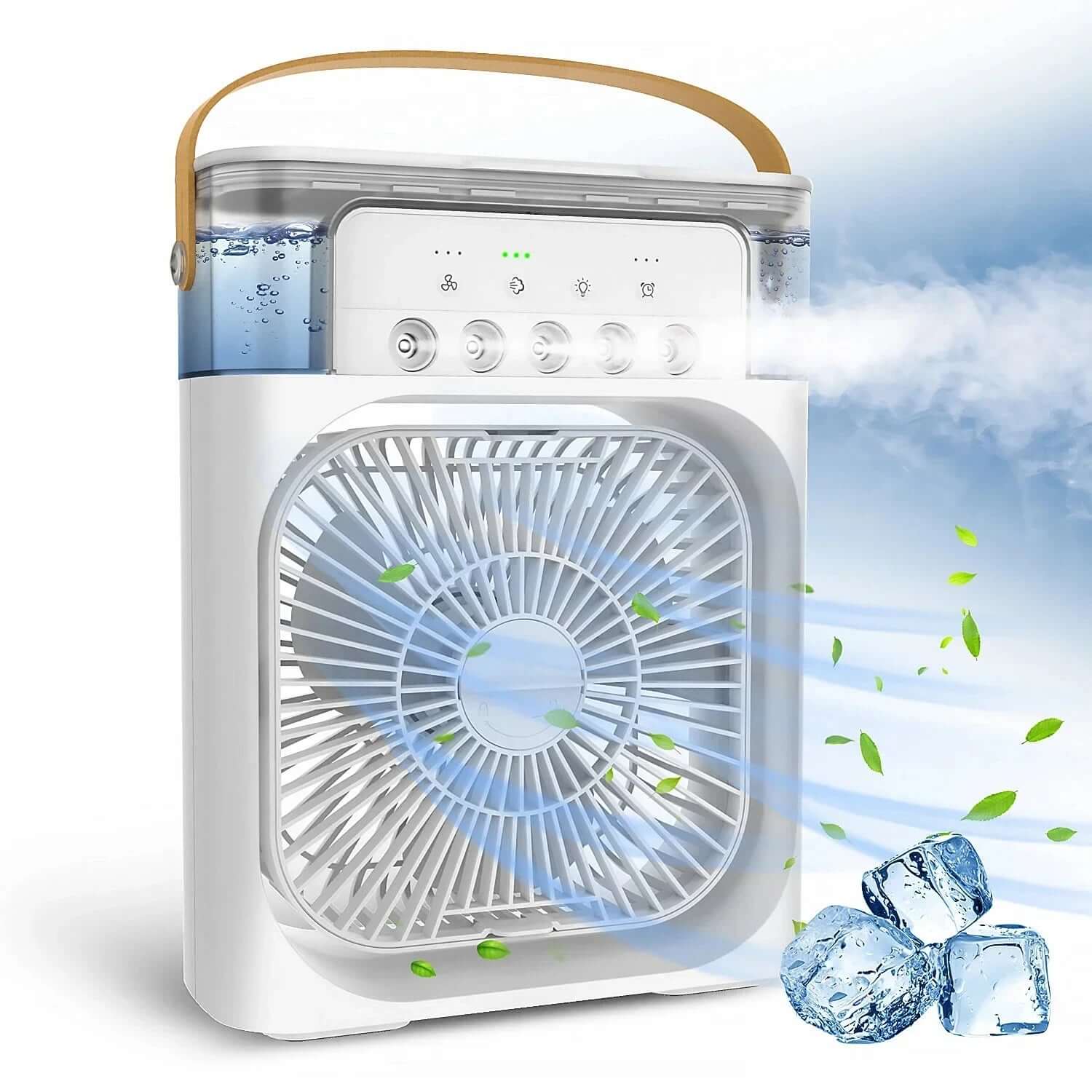 Portable  Air Conditioners USB Electric Fan LED Night Light - Electro Super Store